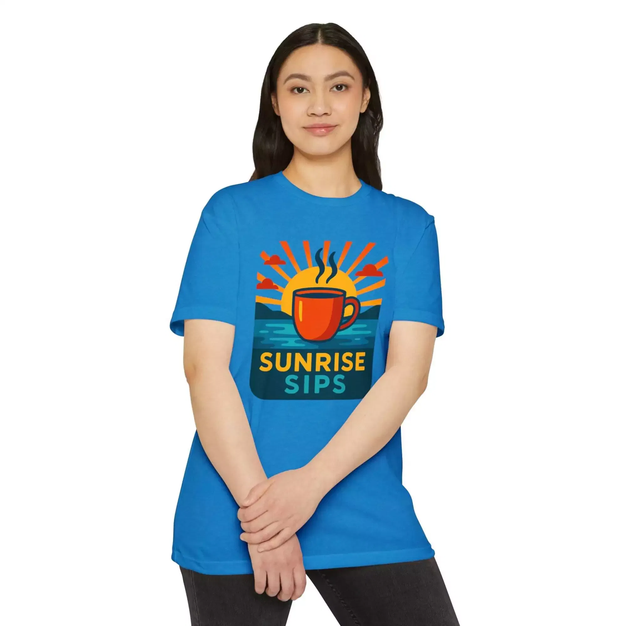 Sunrise Sips T-shirt, Perfect for Coffee Lovers, Casual Wear, Gift for Baristas, Summer Vibes, Relaxed Fit Tees - Image 18