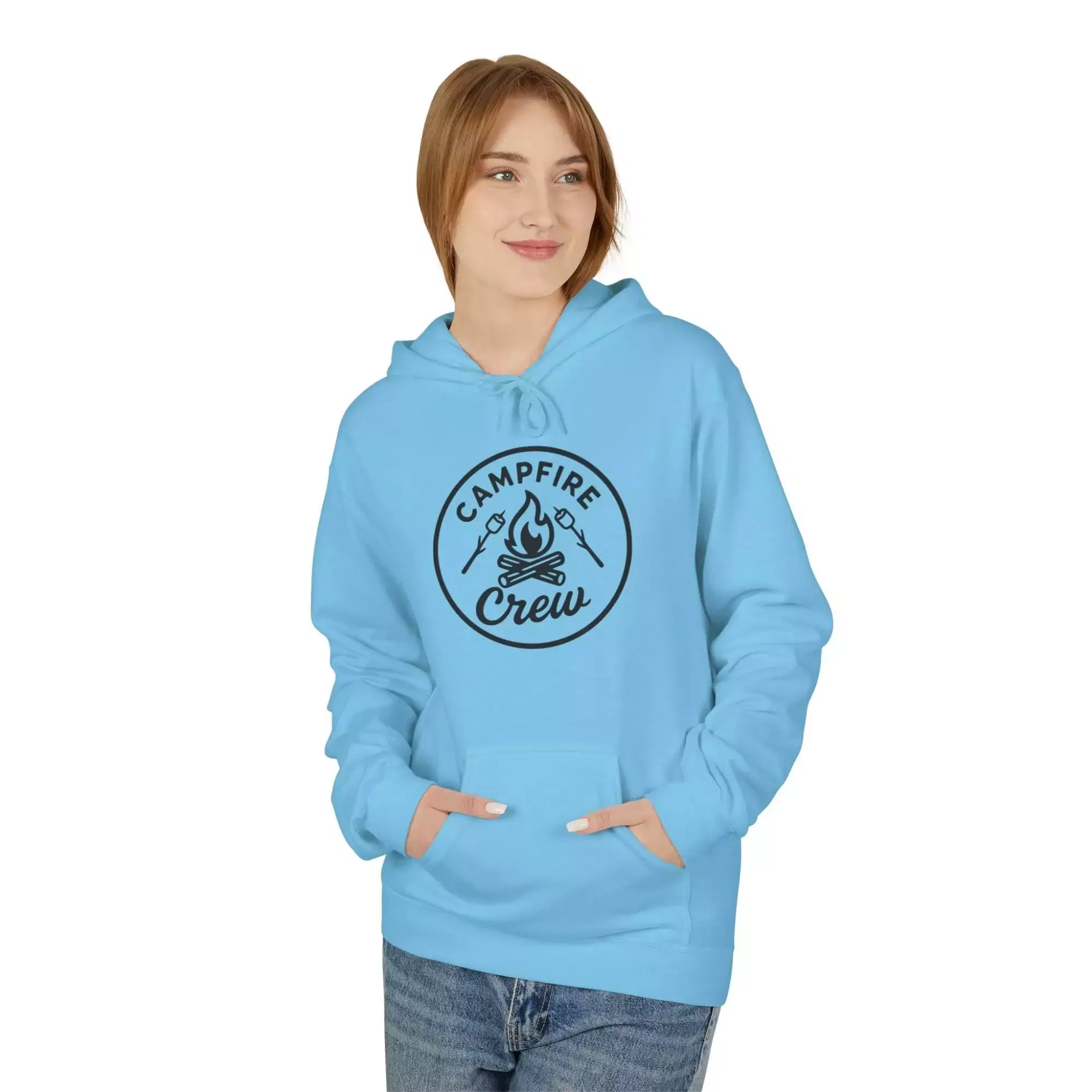 Campfire Crew Fleece Hoodie - Cozy Unisex Pullover for Outdoor Lovers, Bonfire Nights, Group Gatherings, Camping Trips, Fall Fashion - Image 20