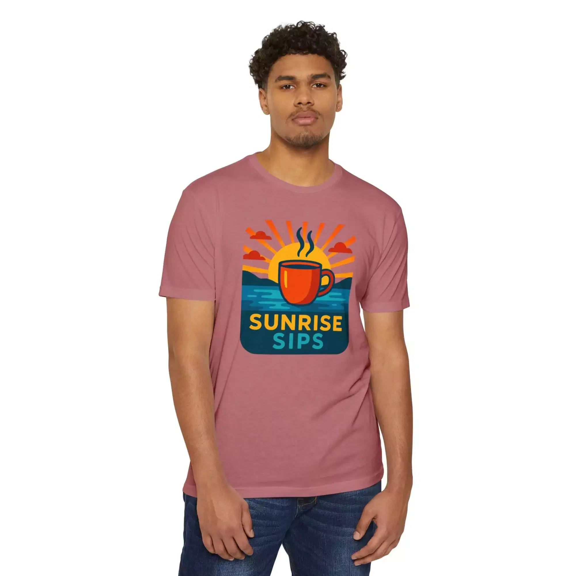 Sunrise Sips T-shirt, Perfect for Coffee Lovers, Casual Wear, Gift for Baristas, Summer Vibes, Relaxed Fit Tees - Image 29