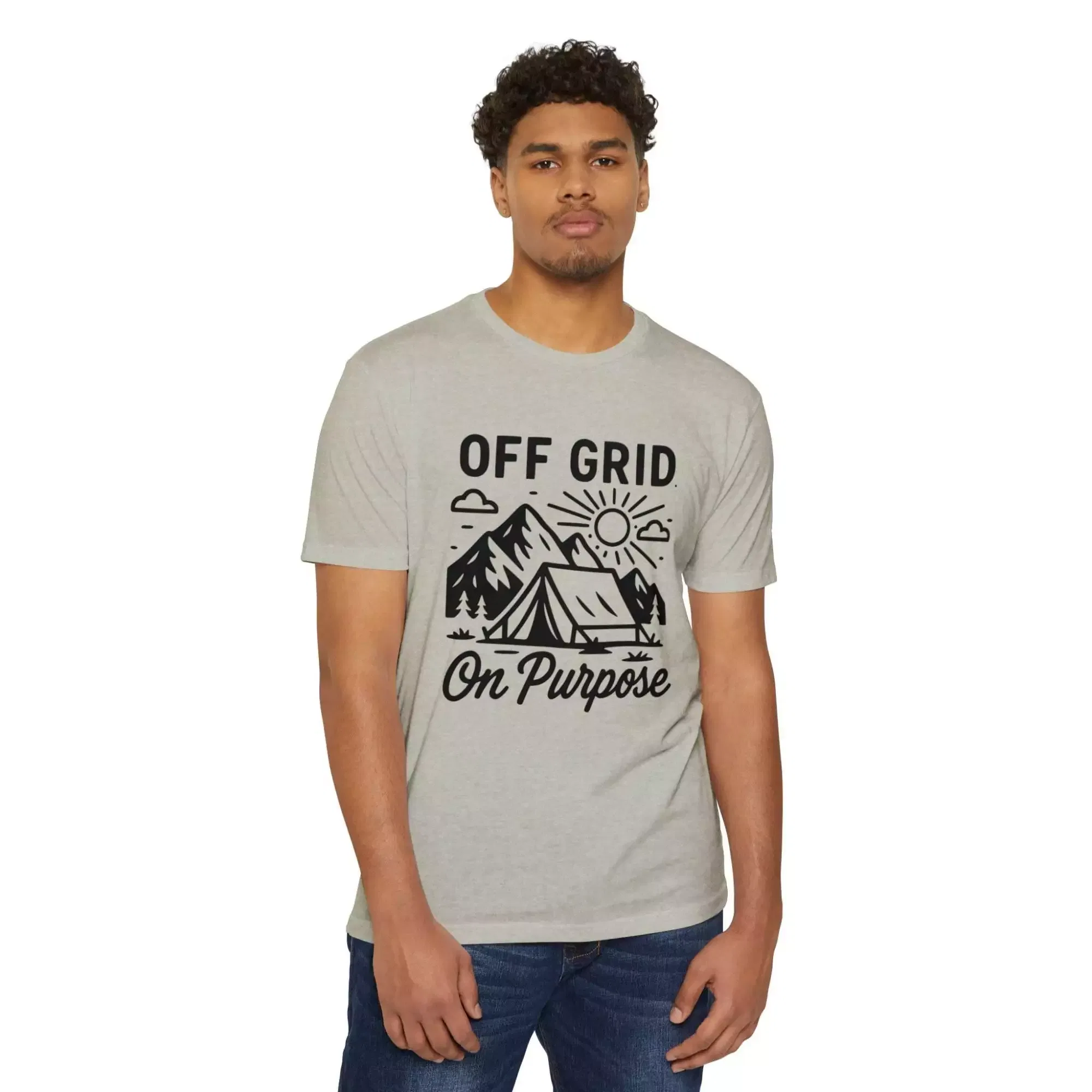 Unisex Outdoor Adventure T-Shirt | Off Grid On Purpose | Hiking, Camping, Travel, Nature Lover, Gift for Outdoorsy Friends - Image 5