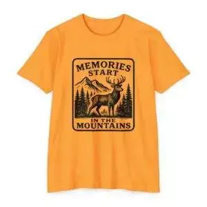 Mountain Memories Graphic Tee – Unisex Adventure Shirt for Nature Lovers, Casual Wear, Gift for Outdoorsy Friends