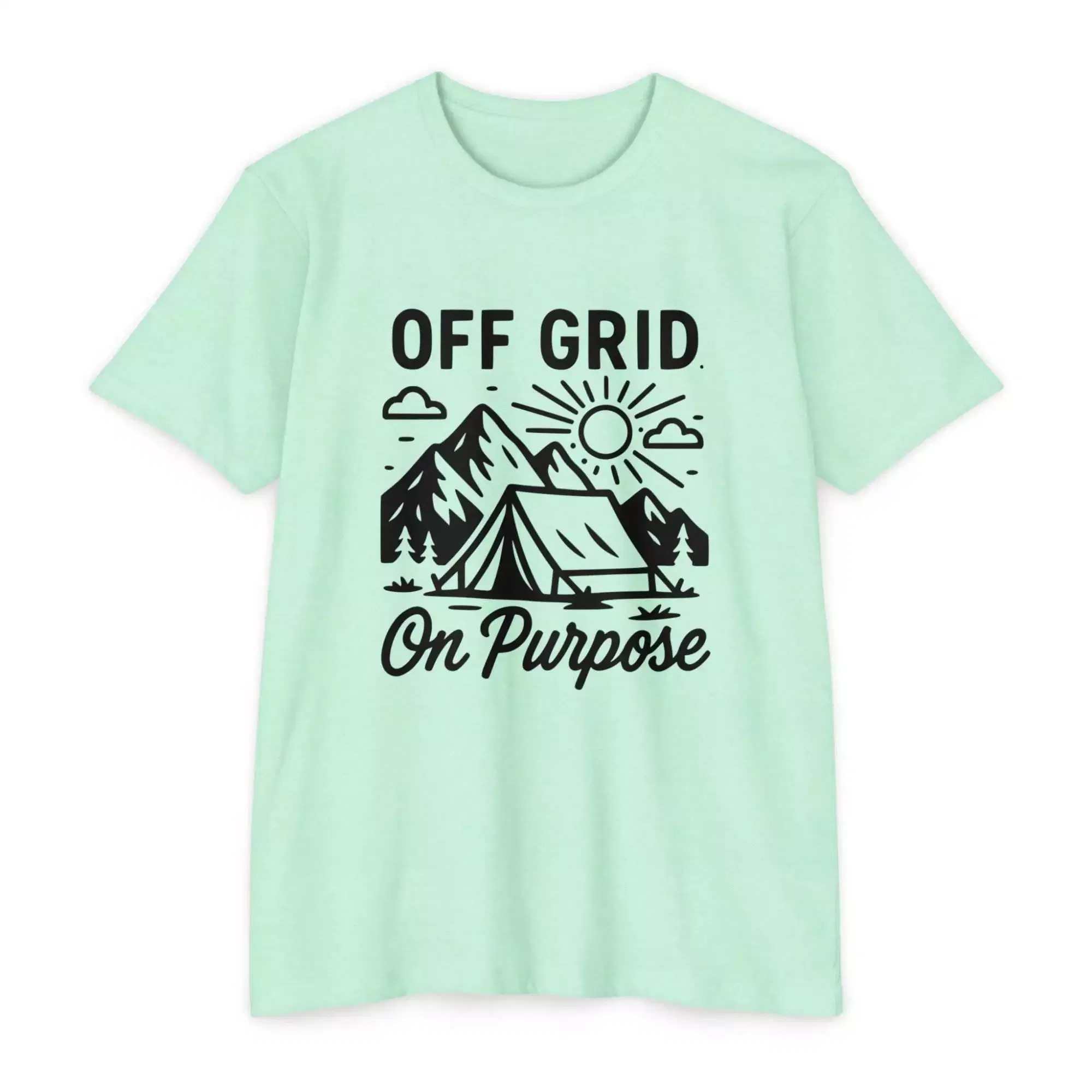 Unisex Outdoor Adventure T-Shirt | Off Grid On Purpose | Hiking, Camping, Travel, Nature Lover, Gift for Outdoorsy Friends - Image 10