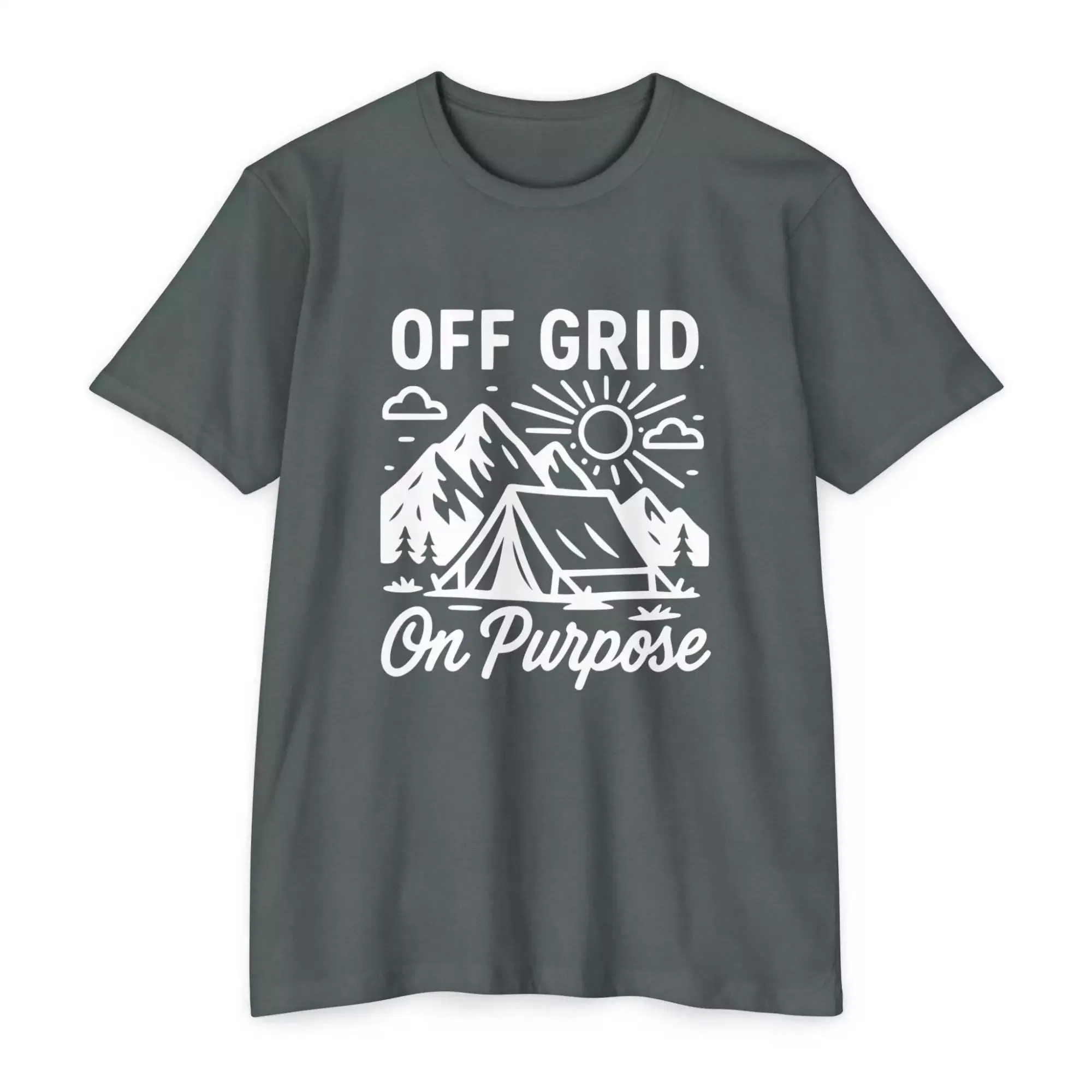 Unisex Outdoor Adventure T-Shirt | Off Grid On Purpose | Hiking, Camping, Travel, Nature Lover, Gift for Outdoorsy Friends - Image 13