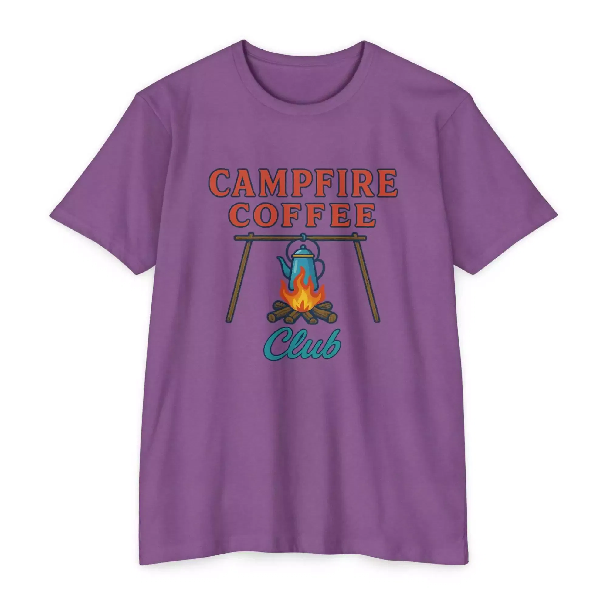 Campfire Coffee Club T-Shirt, Unisex Camp T-Shirt, Camping Apparel, Coffee Lover Gift, Outdoor Adventure Tee, Summer Festival Wear, [...] - Image 25