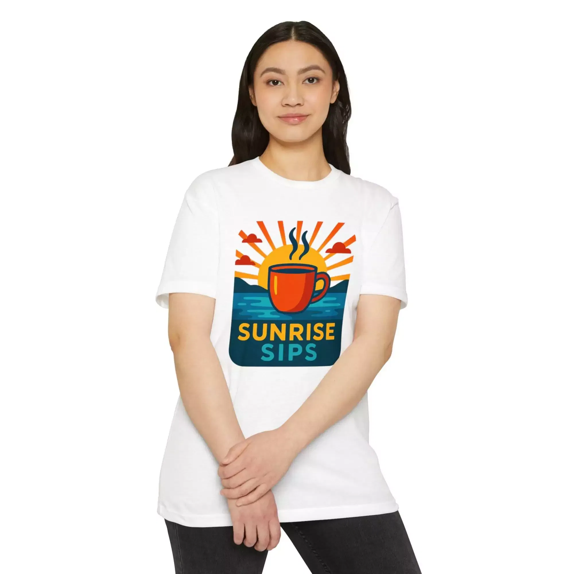 Sunrise Sips T-shirt, Perfect for Coffee Lovers, Casual Wear, Gift for Baristas, Summer Vibes, Relaxed Fit Tees - Image 15