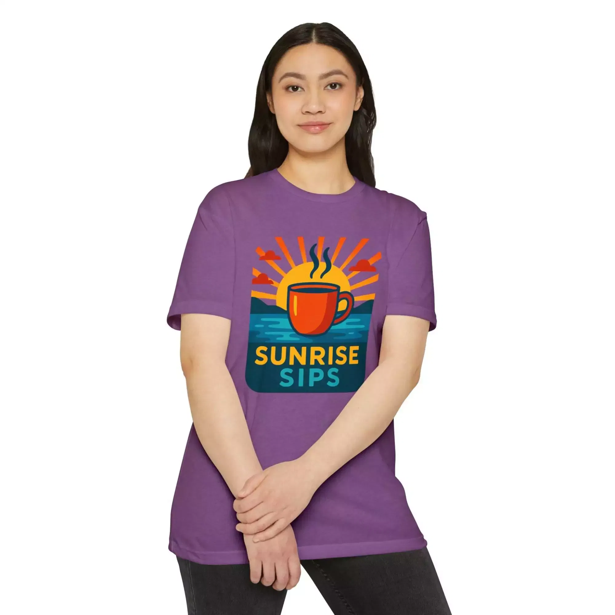 Sunrise Sips T-shirt, Perfect for Coffee Lovers, Casual Wear, Gift for Baristas, Summer Vibes, Relaxed Fit Tees - Image 27
