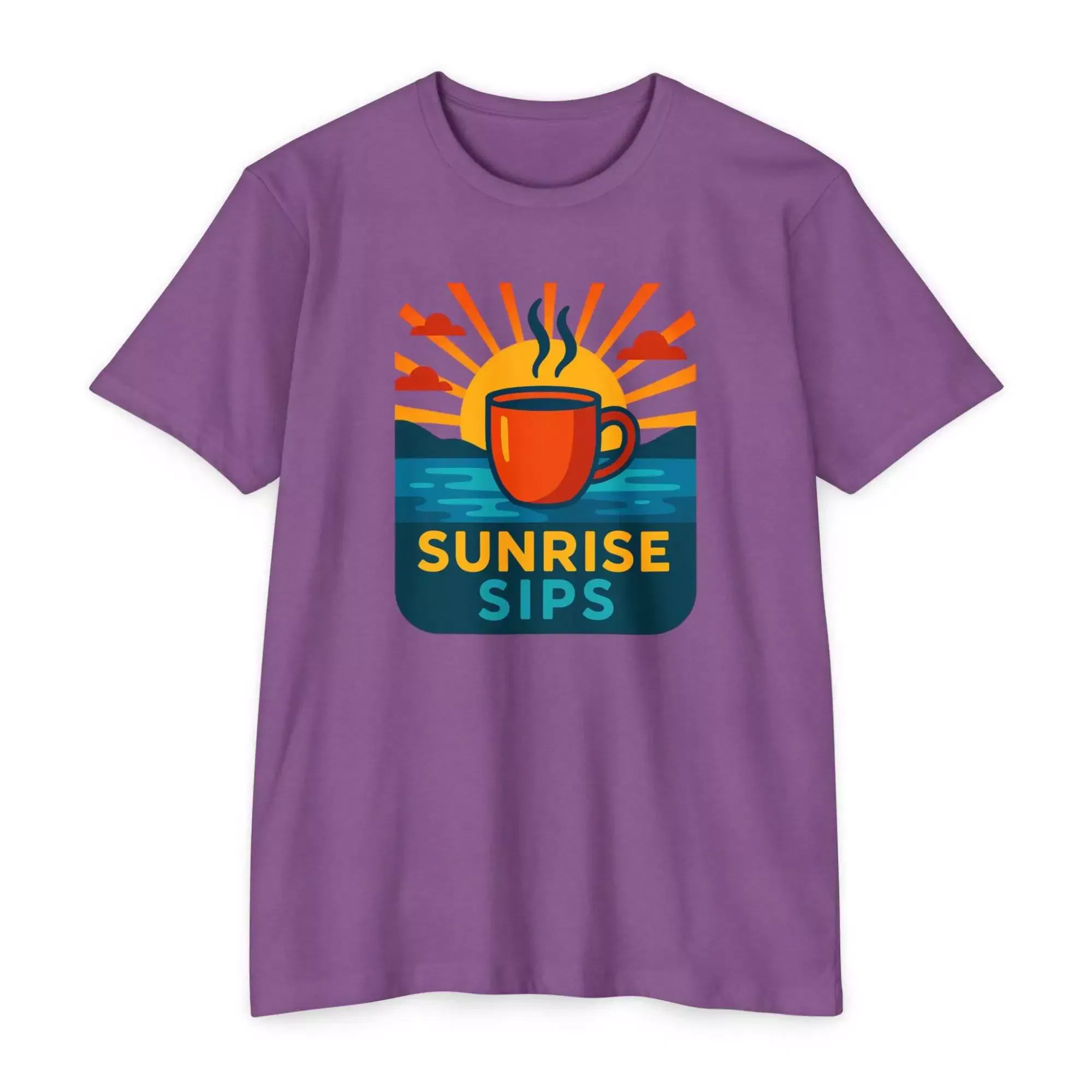 Sunrise Sips T-shirt, Perfect for Coffee Lovers, Casual Wear, Gift for Baristas, Summer Vibes, Relaxed Fit Tees - Image 25