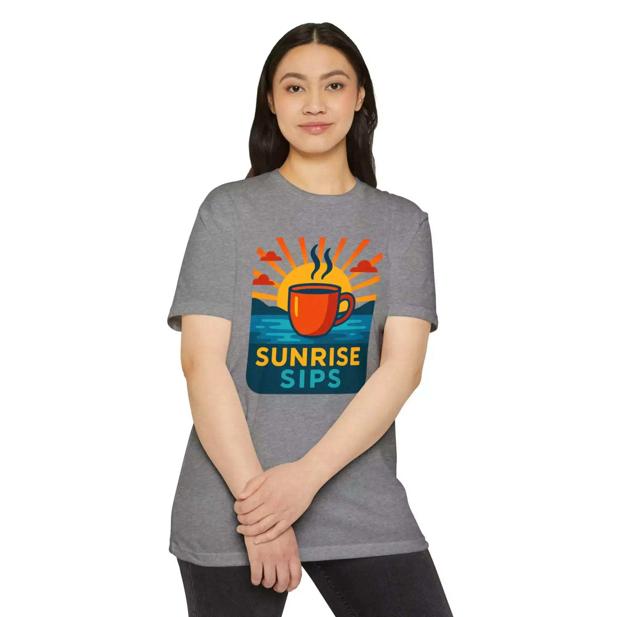 Sunrise Sips T-shirt, Perfect for Coffee Lovers, Casual Wear, Gift for Baristas, Summer Vibes, Relaxed Fit Tees - Image 24