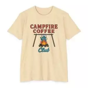 Campfire Coffee Club T-Shirt, Unisex Camp T-Shirt, Camping Apparel, Coffee Lover Gift, Outdoor Adventure Tee, Summer Festival Wear, […]