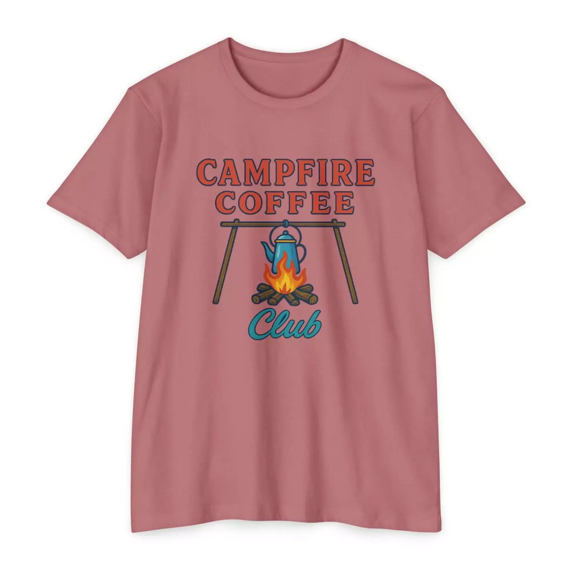 Campfire Coffee Club T-Shirt, Unisex Camp T-Shirt, Camping Apparel, Coffee Lover Gift, Outdoor Adventure Tee, Summer Festival Wear, [...] - Image 28