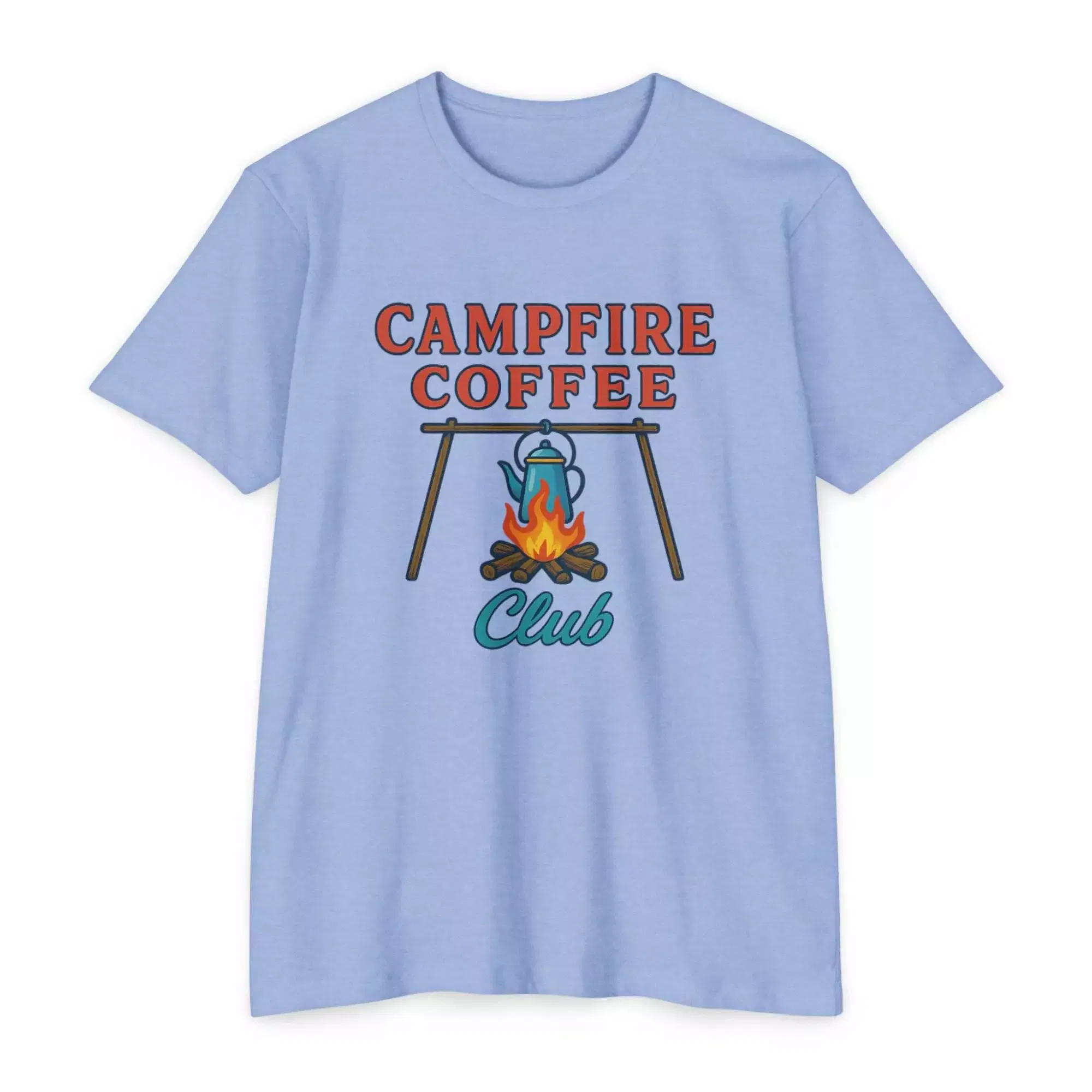 Campfire Coffee Club T-Shirt, Unisex Camp T-Shirt, Camping Apparel, Coffee Lover Gift, Outdoor Adventure Tee, Summer Festival Wear, [...] - Image 19