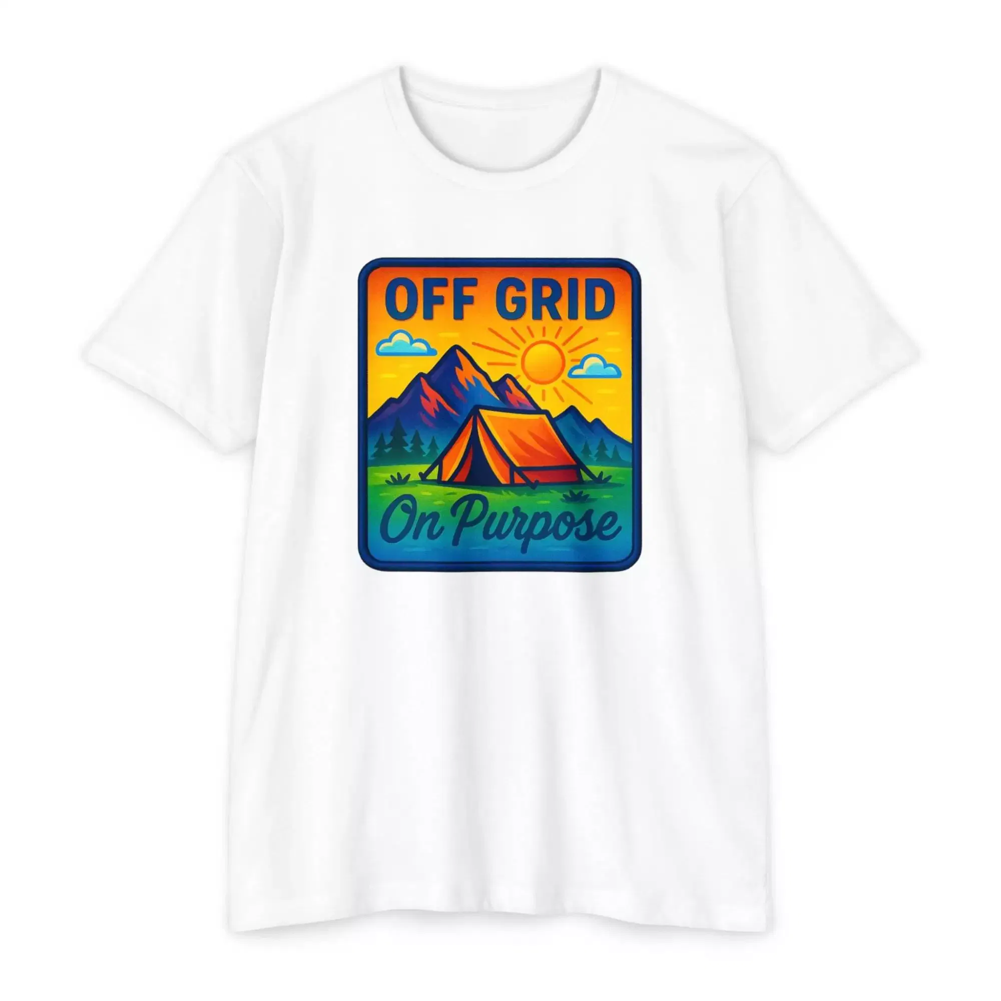 Off Grid Adventure Unisex T-Shirt, Eco-Friendly Tee, Camping Shirt, Outdoor Gift, Summer Casual Wear - Image 16