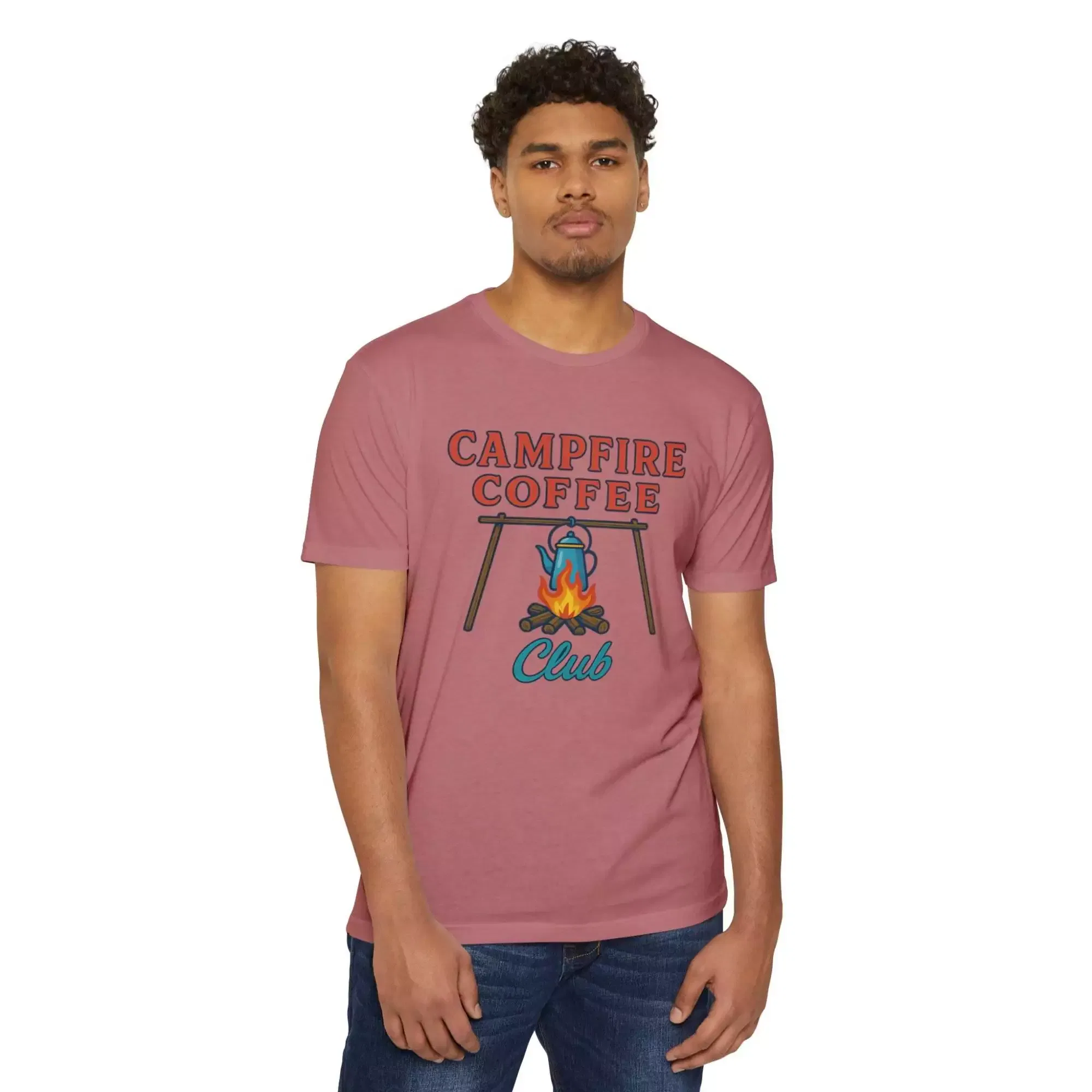 Campfire Coffee Club T-Shirt, Unisex Camp T-Shirt, Camping Apparel, Coffee Lover Gift, Outdoor Adventure Tee, Summer Festival Wear, [...] - Image 29