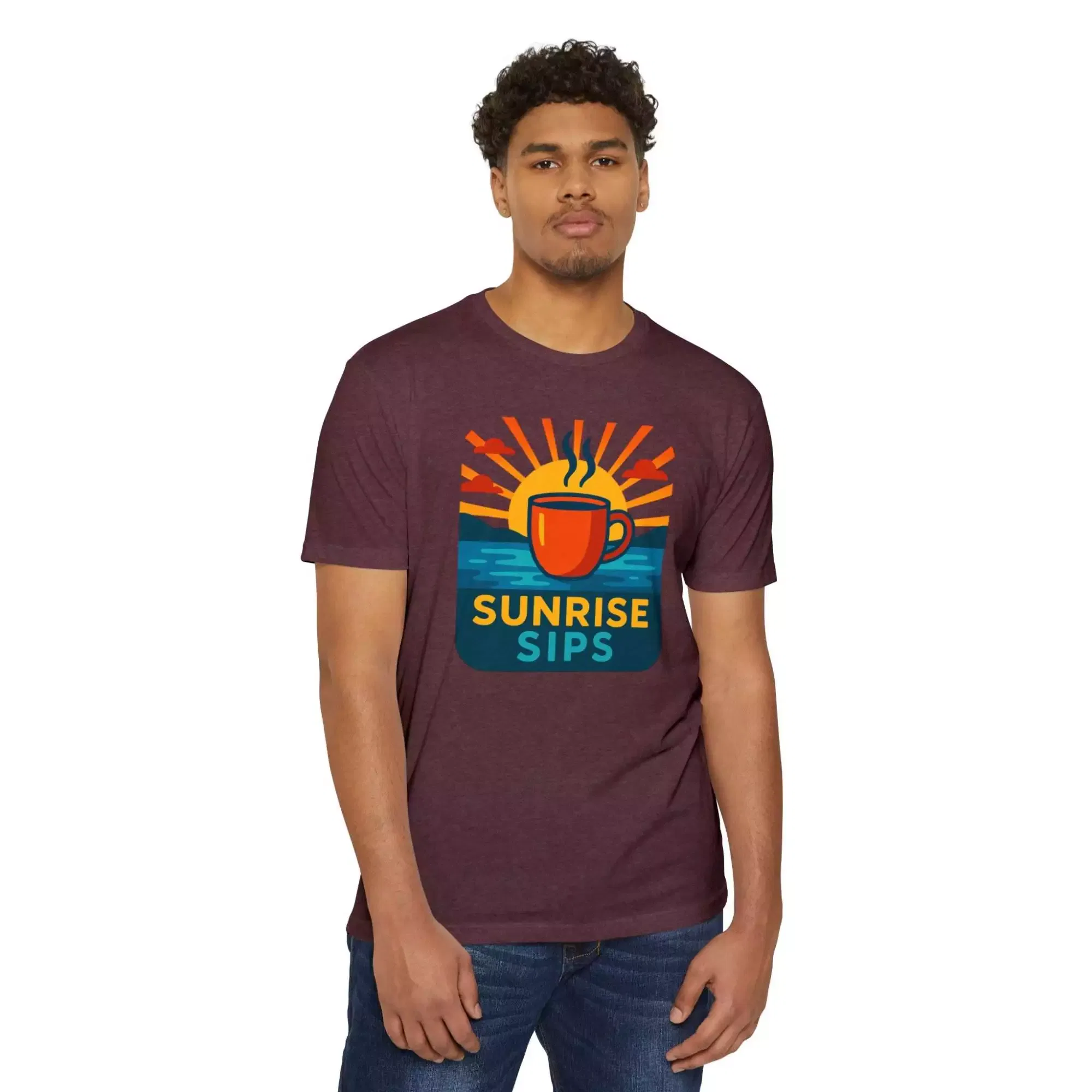 Sunrise Sips T-shirt, Perfect for Coffee Lovers, Casual Wear, Gift for Baristas, Summer Vibes, Relaxed Fit Tees - Image 32