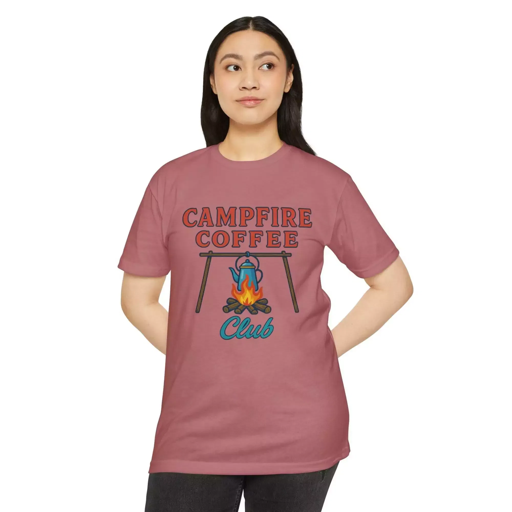 Campfire Coffee Club T-Shirt, Unisex Camp T-Shirt, Camping Apparel, Coffee Lover Gift, Outdoor Adventure Tee, Summer Festival Wear, [...] - Image 30