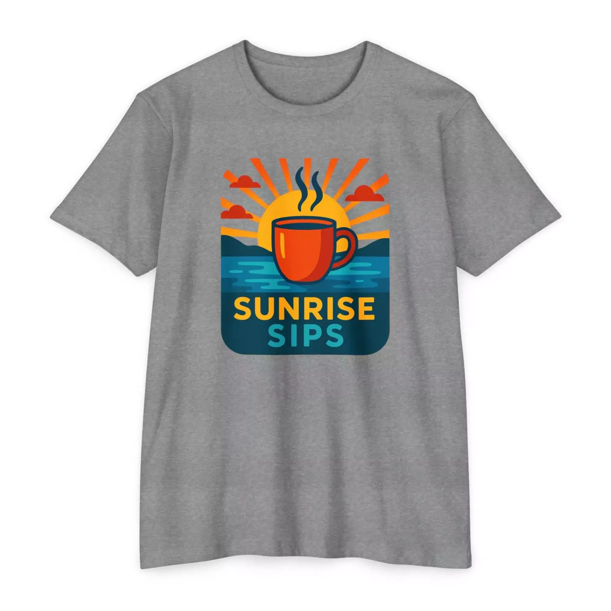 Sunrise Sips T-shirt, Perfect for Coffee Lovers, Casual Wear, Gift for Baristas, Summer Vibes, Relaxed Fit Tees - Image 22