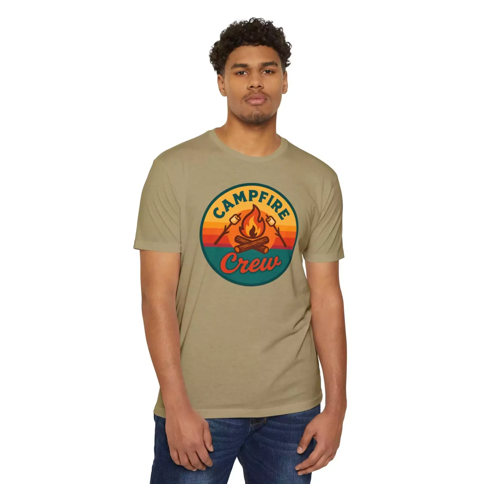 Unisex Campfire Crew T-Shirt, Adventure Shirt, Camping Apparel, Outdoor Gear, Summer Essentials, Casual Wear - Image 2