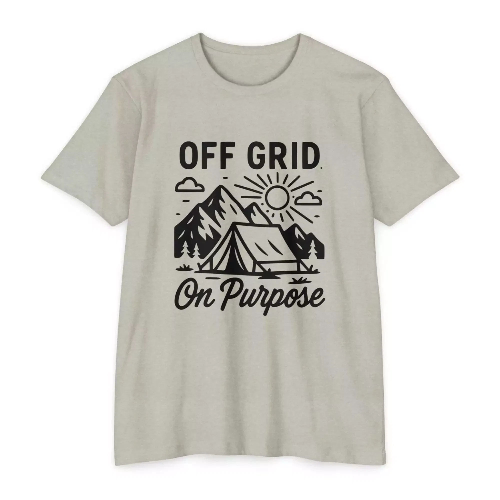 Unisex Outdoor Adventure T-Shirt | Off Grid On Purpose | Hiking, Camping, Travel, Nature Lover, Gift for Outdoorsy Friends - Image 4