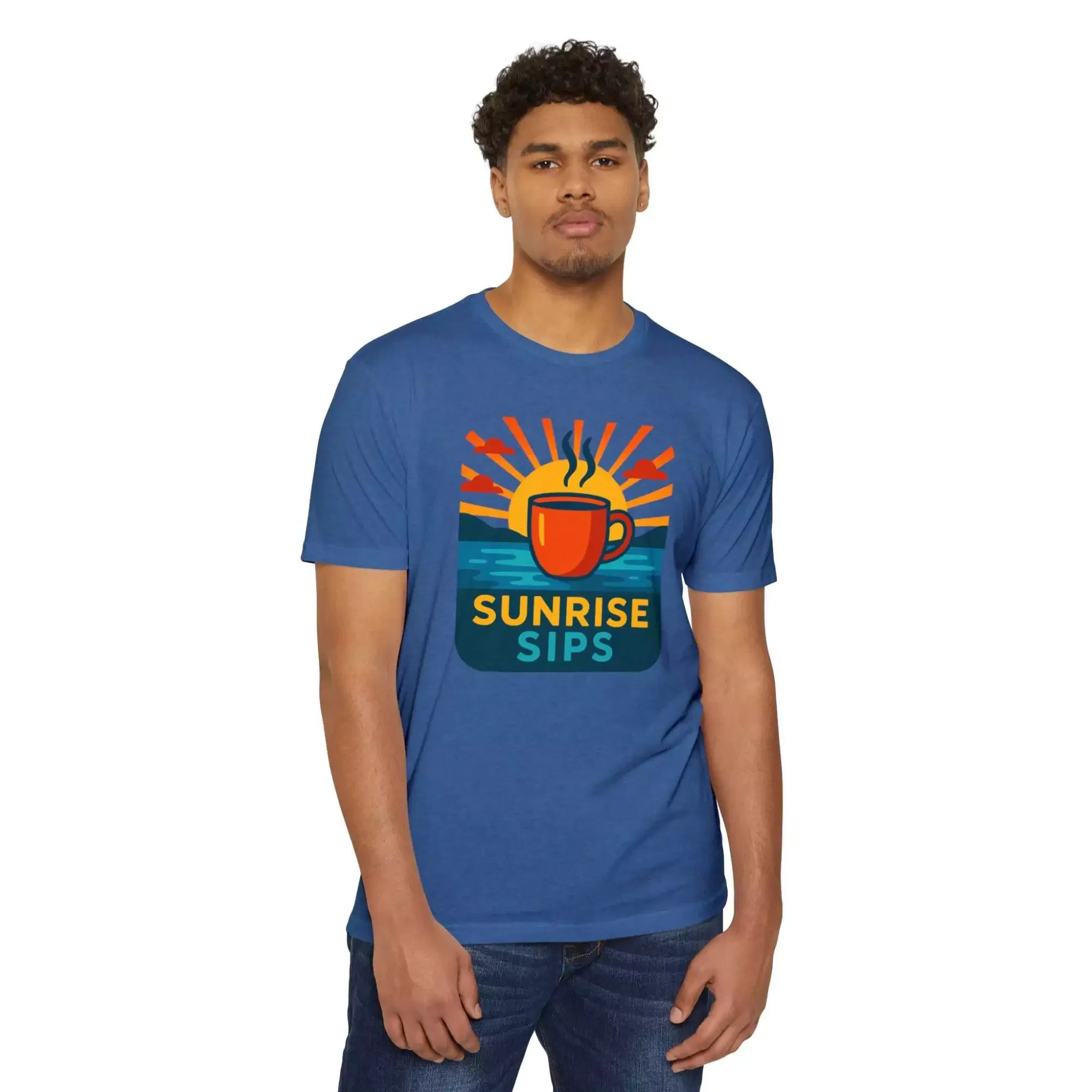 Sunrise Sips T-shirt, Perfect for Coffee Lovers, Casual Wear, Gift for Baristas, Summer Vibes, Relaxed Fit Tees - Image 20