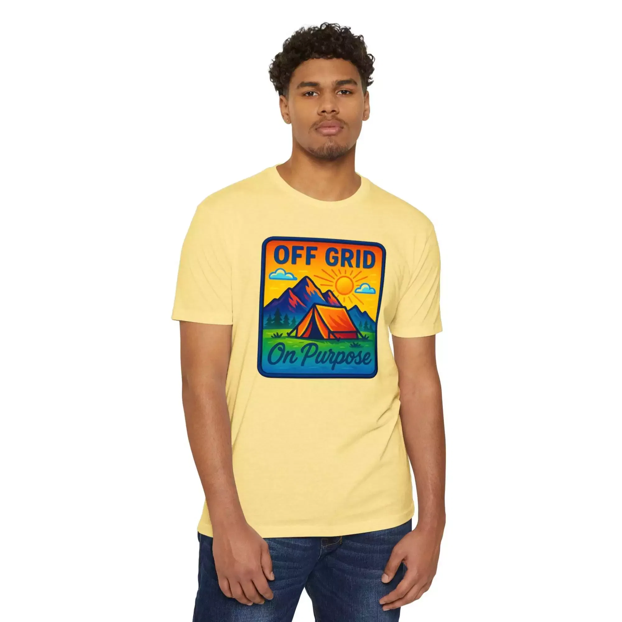 Off Grid Adventure Unisex T-Shirt, Eco-Friendly Tee, Camping Shirt, Outdoor Gift, Summer Casual Wear - Image 2