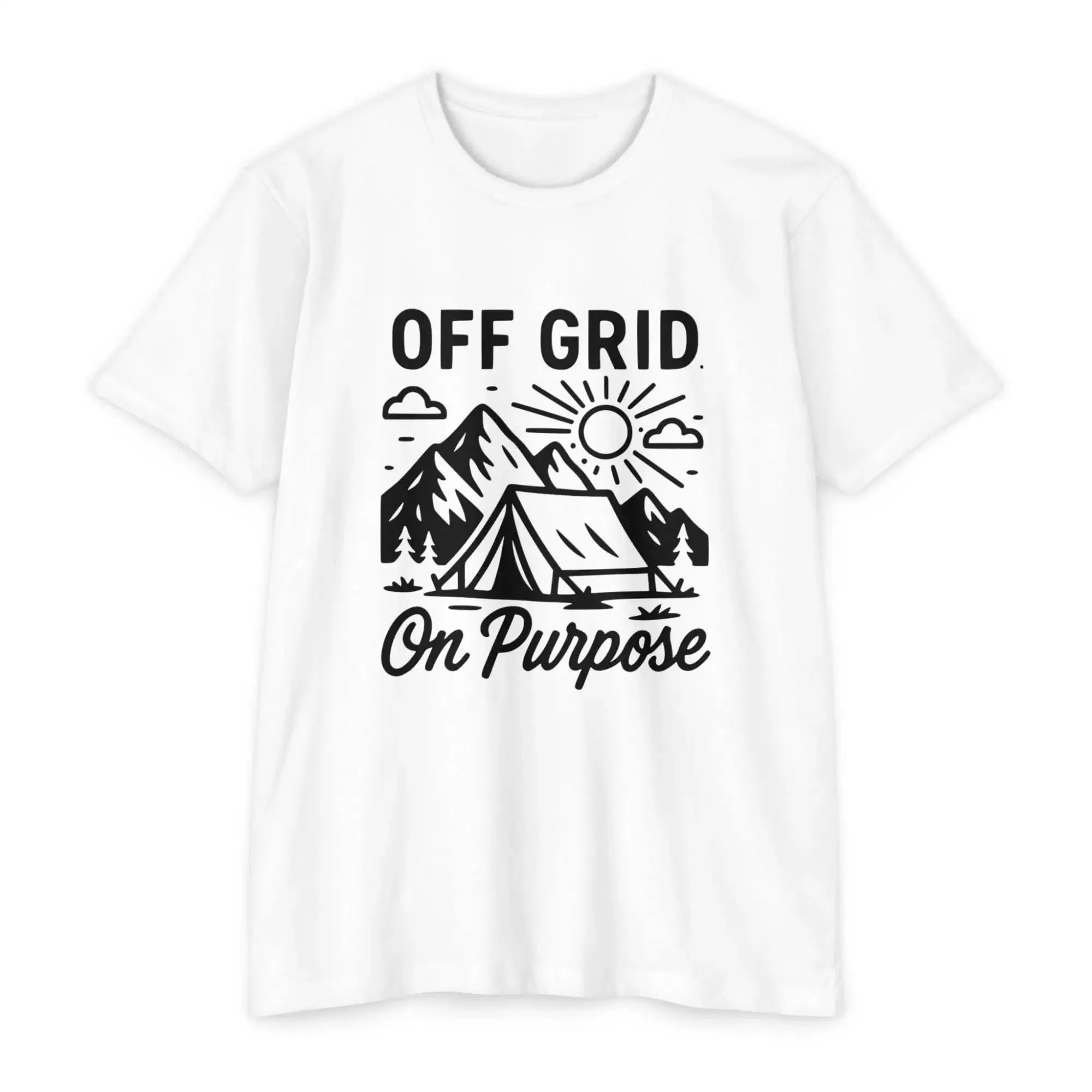 Unisex Outdoor Adventure T-Shirt | Off Grid On Purpose | Hiking, Camping, Travel, Nature Lover, Gift for Outdoorsy Friends - Image 16