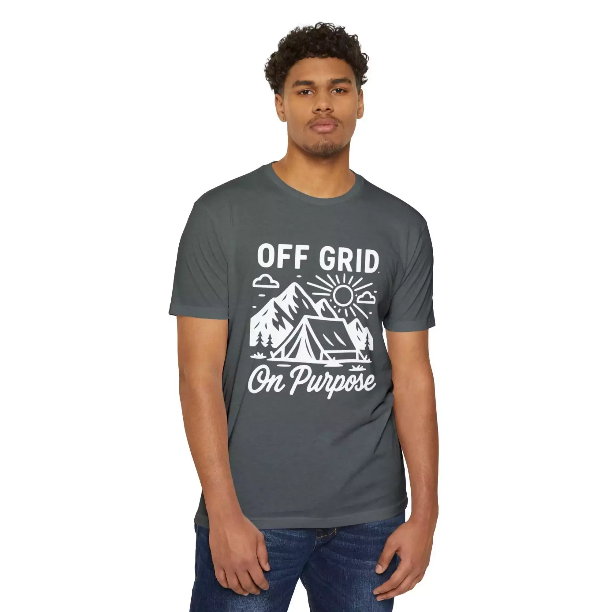 Unisex Outdoor Adventure T-Shirt | Off Grid On Purpose | Hiking, Camping, Travel, Nature Lover, Gift for Outdoorsy Friends - Image 14