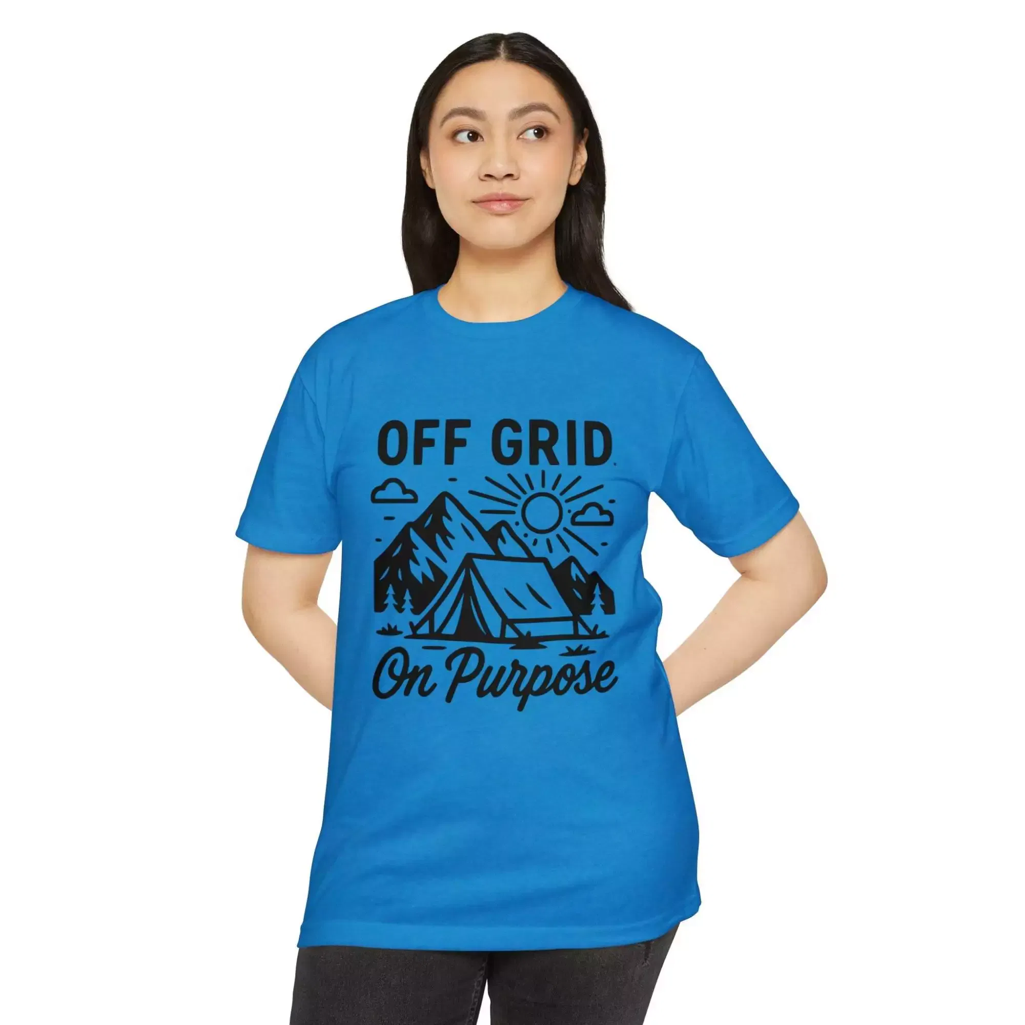 Unisex Outdoor Adventure T-Shirt | Off Grid On Purpose | Hiking, Camping, Travel, Nature Lover, Gift for Outdoorsy Friends - Image 21