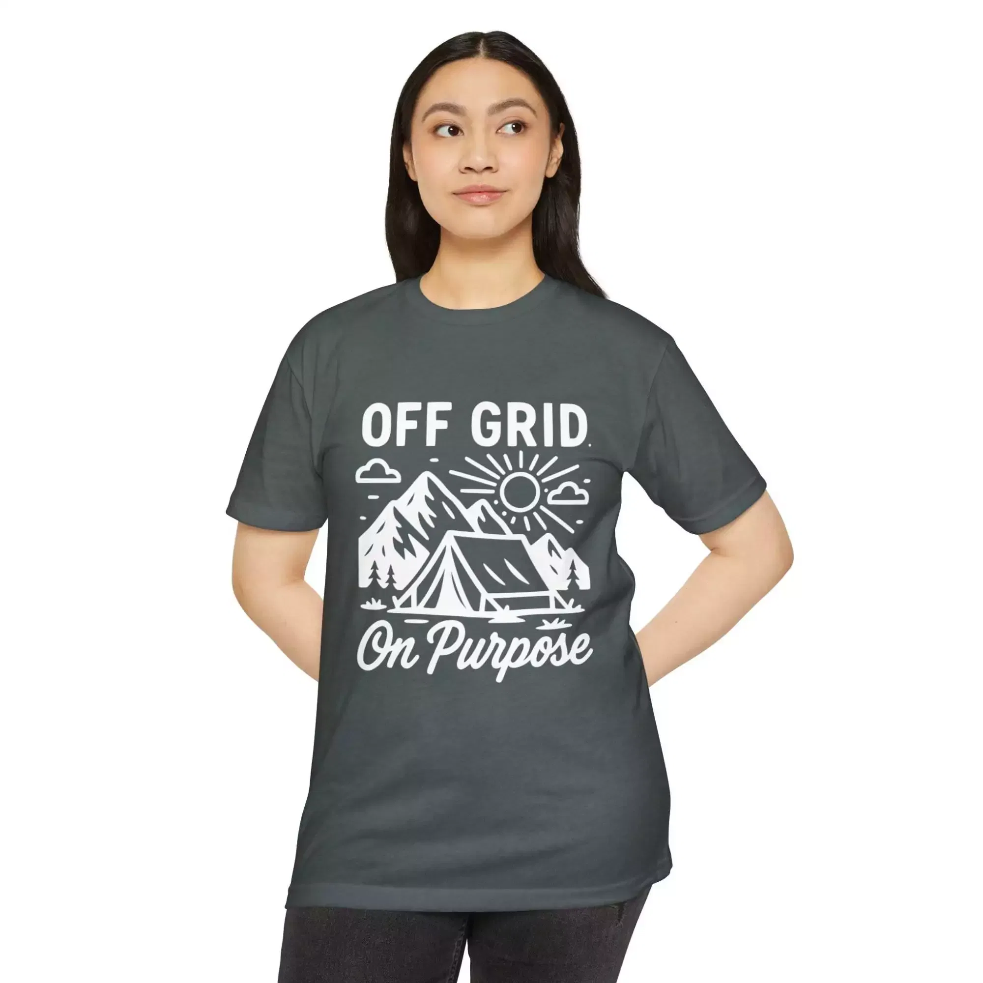 Unisex Outdoor Adventure T-Shirt | Off Grid On Purpose | Hiking, Camping, Travel, Nature Lover, Gift for Outdoorsy Friends - Image 15