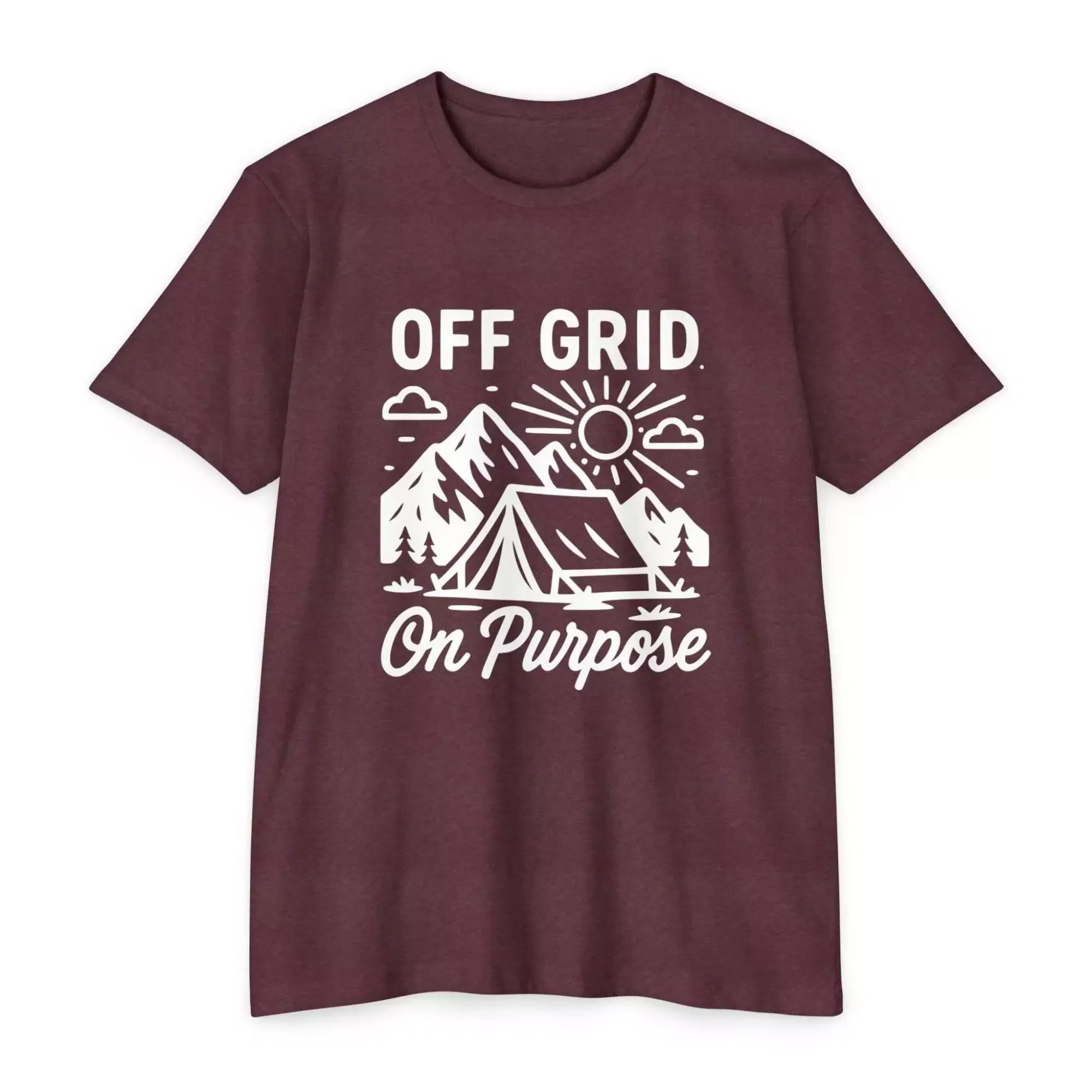 Unisex Outdoor Adventure T-Shirt | Off Grid On Purpose | Hiking, Camping, Travel, Nature Lover, Gift for Outdoorsy Friends - Image 37
