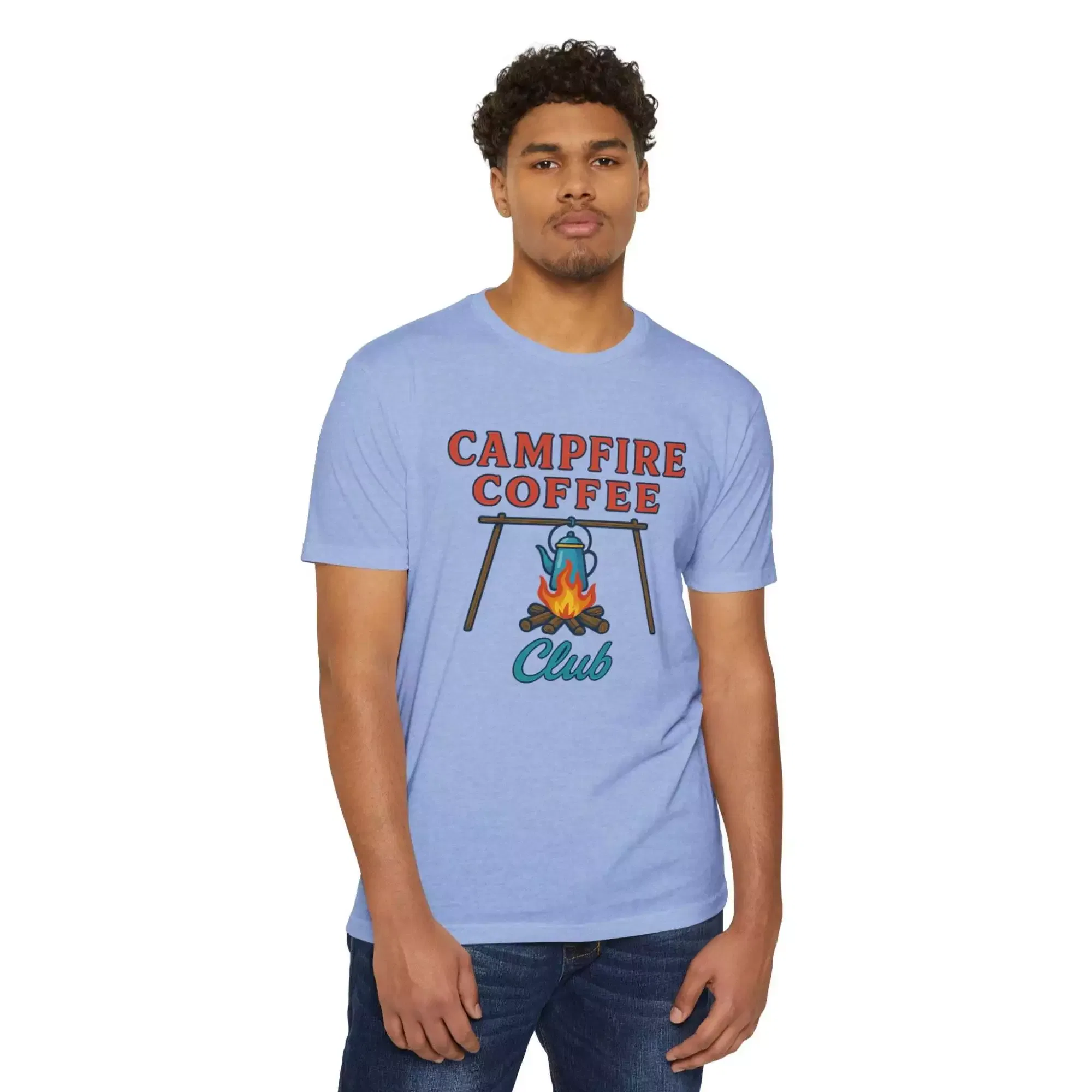 Campfire Coffee Club T-Shirt, Unisex Camp T-Shirt, Camping Apparel, Coffee Lover Gift, Outdoor Adventure Tee, Summer Festival Wear, [...] - Image 20