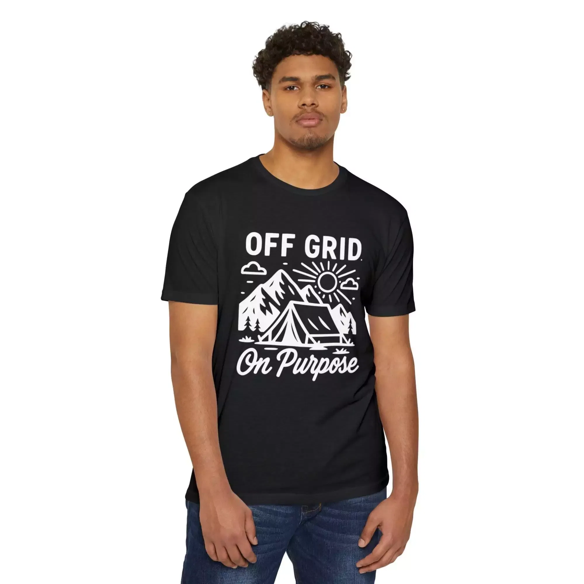 Unisex Outdoor Adventure T-Shirt | Off Grid On Purpose | Hiking, Camping, Travel, Nature Lover, Gift for Outdoorsy Friends - Image 29