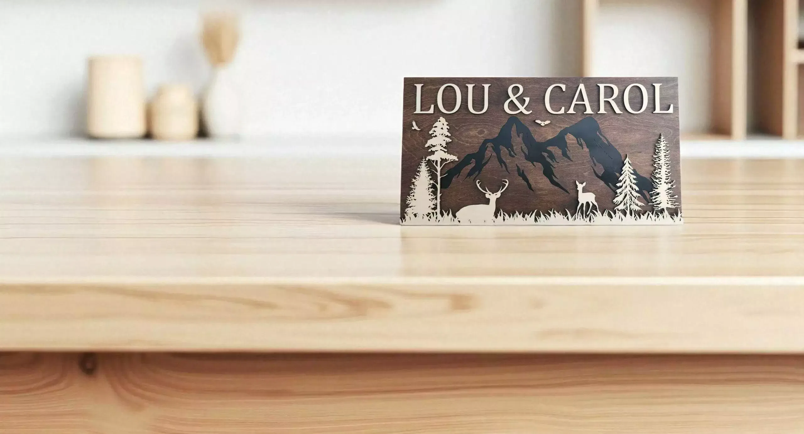 Rustic Name Sign - Personalized Outdoor Wall Decor - Custom Cabin Style Plaque - Rustic Home Decor Art - Image 5