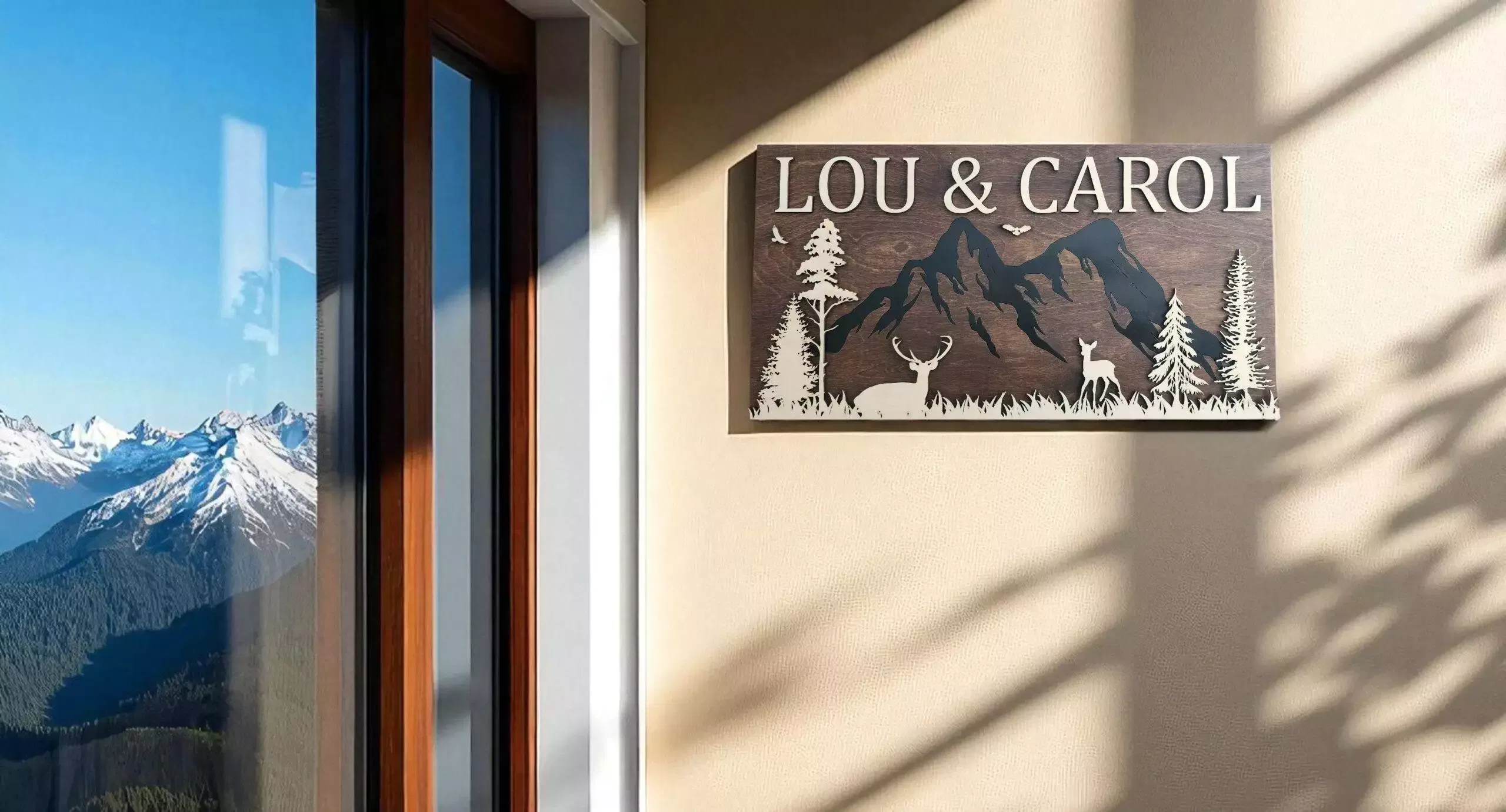 Rustic Name Sign - Personalized Outdoor Wall Decor - Custom Cabin Style Plaque - Rustic Home Decor Art - Image 4