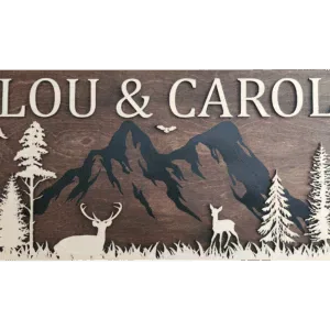 Rustic Name Sign – Personalized Outdoor Wall Decor – Custom Cabin Style Plaque – Rustic Home Decor Art