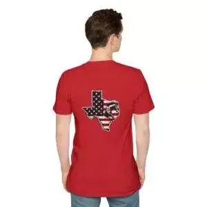 Texas Flag T-Shirt – Patriotic Bronco Design