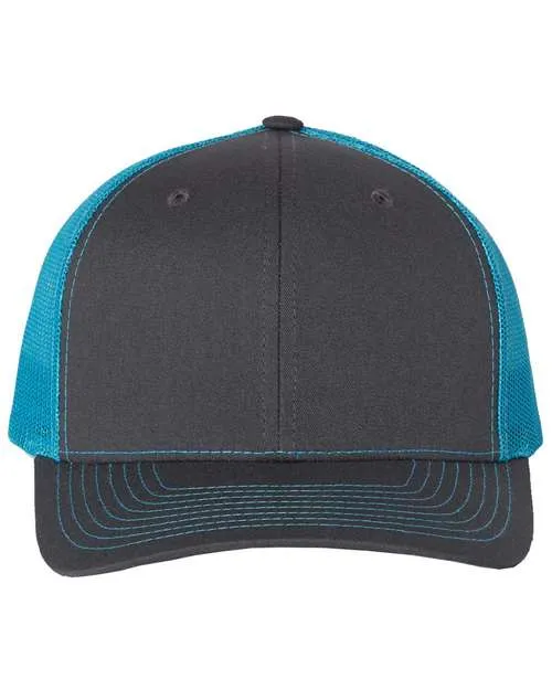 Charcoal / Neon Blue Snapback Hat