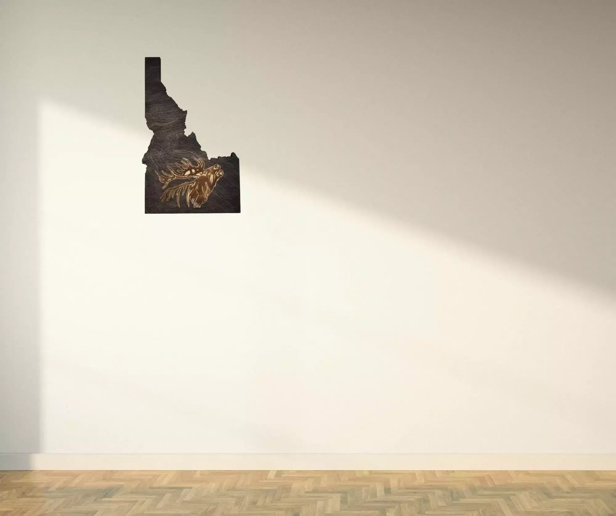 Idaho Sign - Rustic Home Decor with Elk Head, Perfect Gift for Idaho Lovers & Nature Enthusiasts - Gray Stain - Image 4