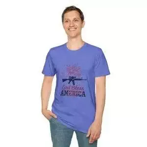 Patriotic T-Shirt – God Bless America – 4th of July Tee