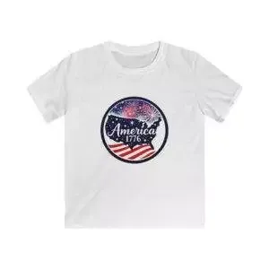 Kids Independence Day Tee, 4th of July Shirt, Patriotic Kids Apparel, Fireworks T-Shirt, USA Celebration Top