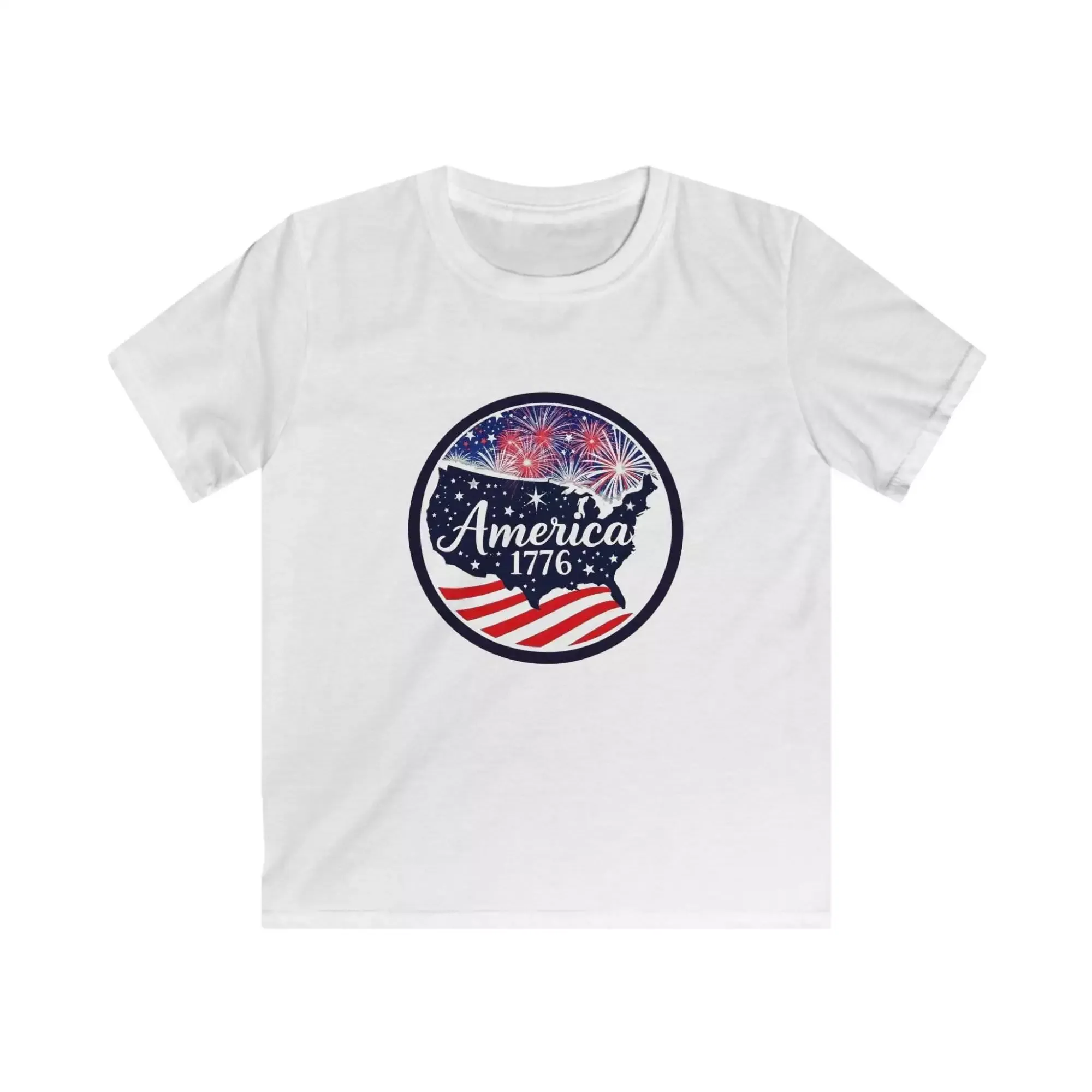 Kids Independence Day Tee, 4th of July Shirt, Patriotic Kids Apparel, Fireworks T-Shirt, USA Celebration Top