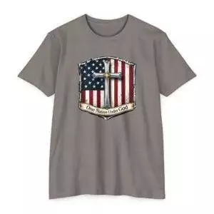 Patriotic Faith T-Shirt, Unisex Tee, Casual Wear, Christian Apparel, Memorial Day Gift, 4th of July Shirt, Everyday Comfort