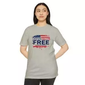 Patriotic Graphic Tee, USA Pride Shirt, Land of the Free T-Shirt, Independence Day Gift, Casual Summer Wear