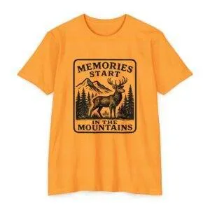 Mountain Memories Graphic Tee – Unisex Adventure Shirt for Nature Lovers, Casual Wear, Gift for Outdoorsy Friends